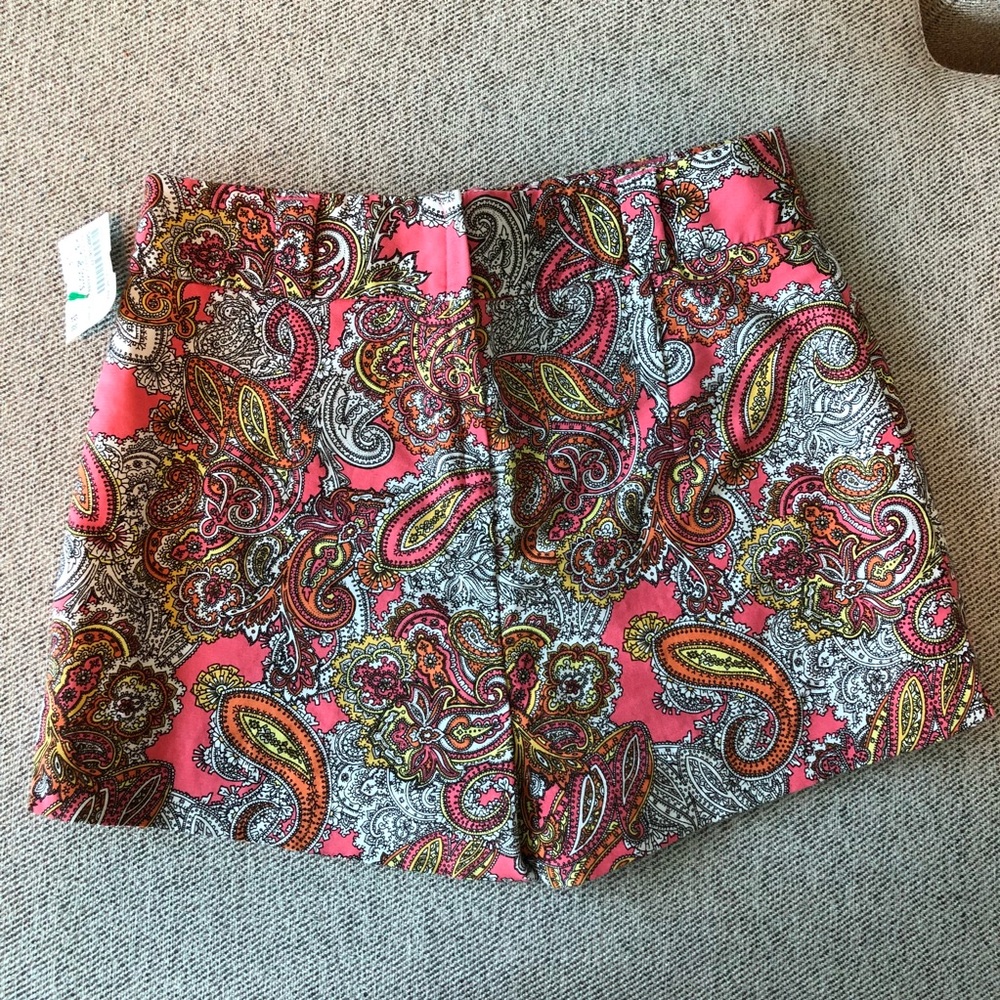High Rise Paisley Shorts - Picture 1 of 6
